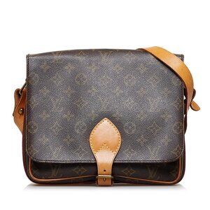 Authentic Louis Vuitton Monogram Cartouchiere MM Crossbody Shoulder Bag